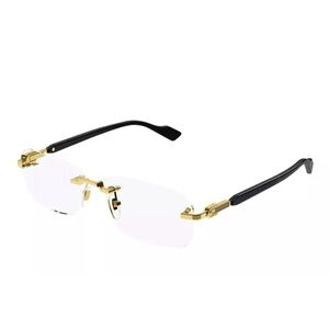 Gucci GG1221O 001 Men's Rimless Eyeglasses - Gold/Black